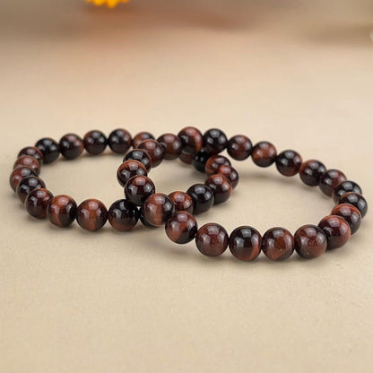 Red Tiger Eye Crystal Bracelets Handmade Healing Crystal Crafts