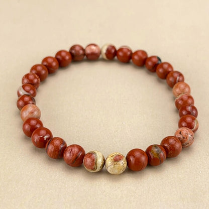 Red Jasper Crystal Bracelets Handmade Healing Crystal Crafts Gemstone Bracelet