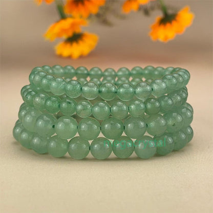 【Bracelet】6/8/10MM Green Aventurine Crystal Bracelets Healing Crystal Crafts Gemstone Bracelet