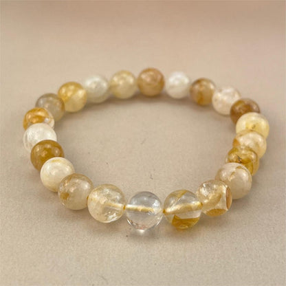 Golden Hematoid/Golden Healer Crystal Bracelets Handmade Healing Crystal Crafts