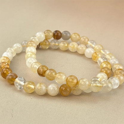 Golden Hematoid/Golden Healer Crystal Bracelets Handmade Healing Crystal Crafts