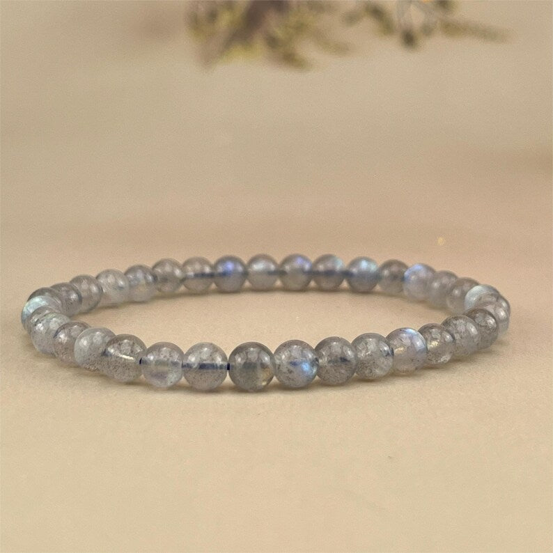 5mm Labradorite Crystal Bracelets Handmade Healing Crystal Crafts