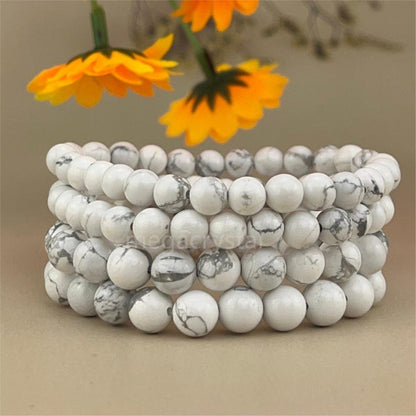 White Howlite Crystal Bracelets Handmade Healing Crystal Crafts Gemstone Bracelet