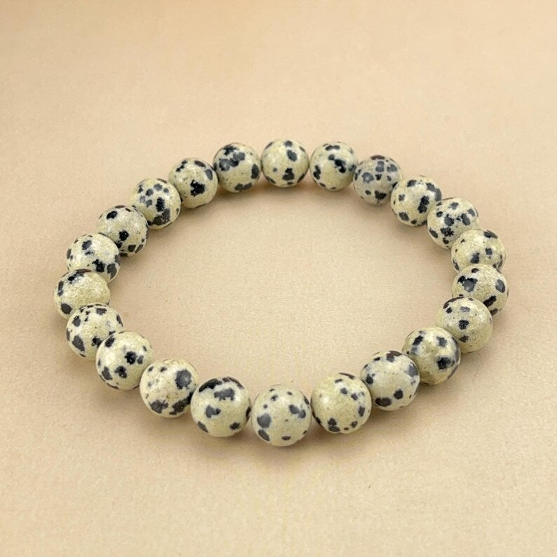 Dalmation Jasper Crystal Bracelets Handmade Healing Crystal Crafts Gemstone Bracelet