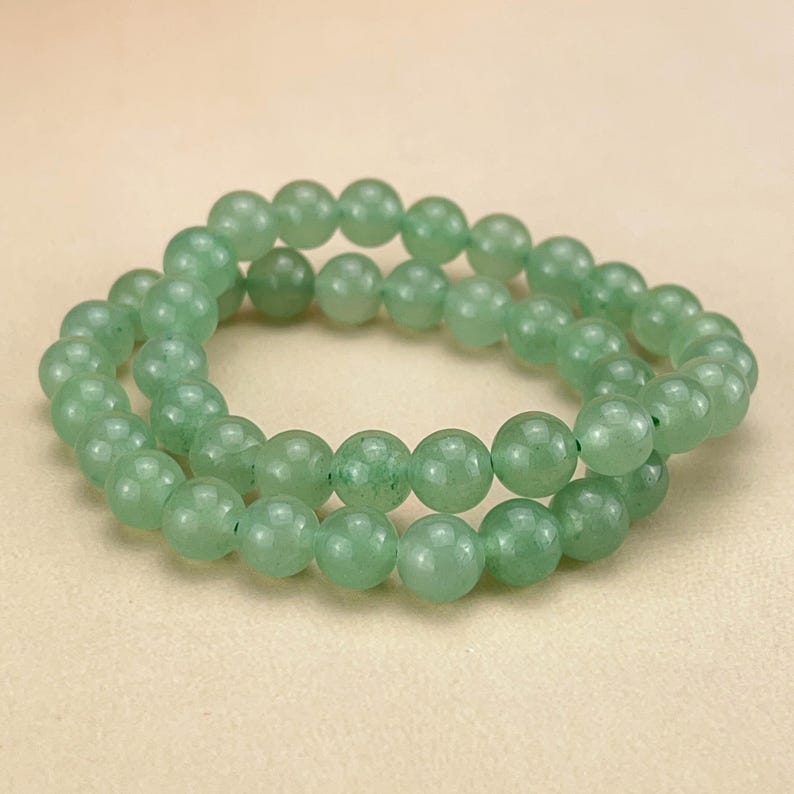 【Bracelet】6/8/10MM Green Aventurine Crystal Bracelets Healing Crystal Crafts Gemstone Bracelet