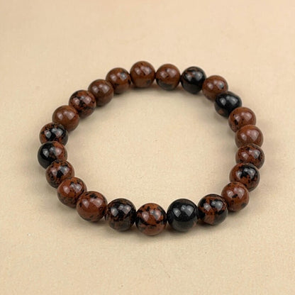 Mahogany Obsidian Crystal Bracelets Healing Crystal Crafts Gemstone Bracelet