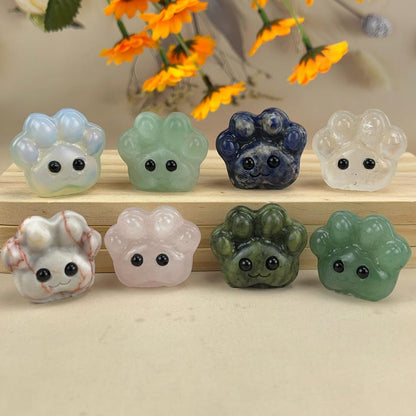 Crystal Paw Buddies Hedgehogs Healing Crystal Carving With Face