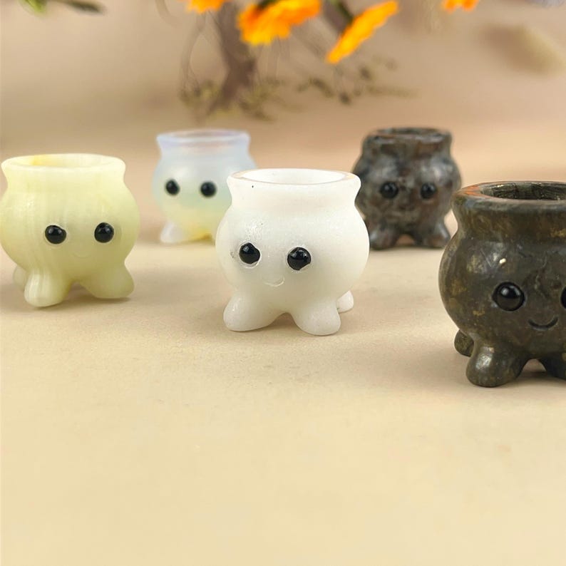 Crystal Pots Buddies Hedgehogs Healing Crystal Carving With Face