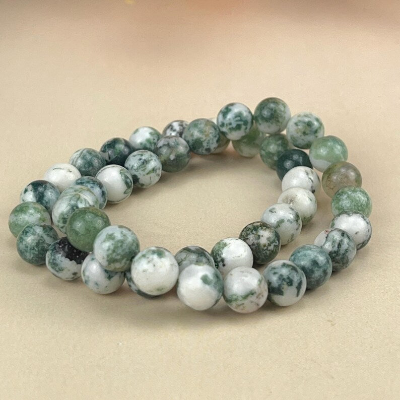 Tree Agate Crystal Bracelets Healing Crystal Crafts Gemstone Bracelet