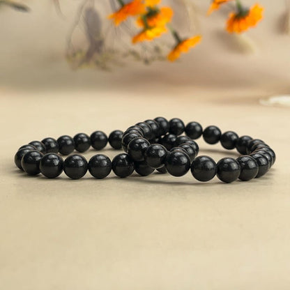 Natural Shungite Crystal Bracelets Healing Crystal Crafts Gemstone Bracelet