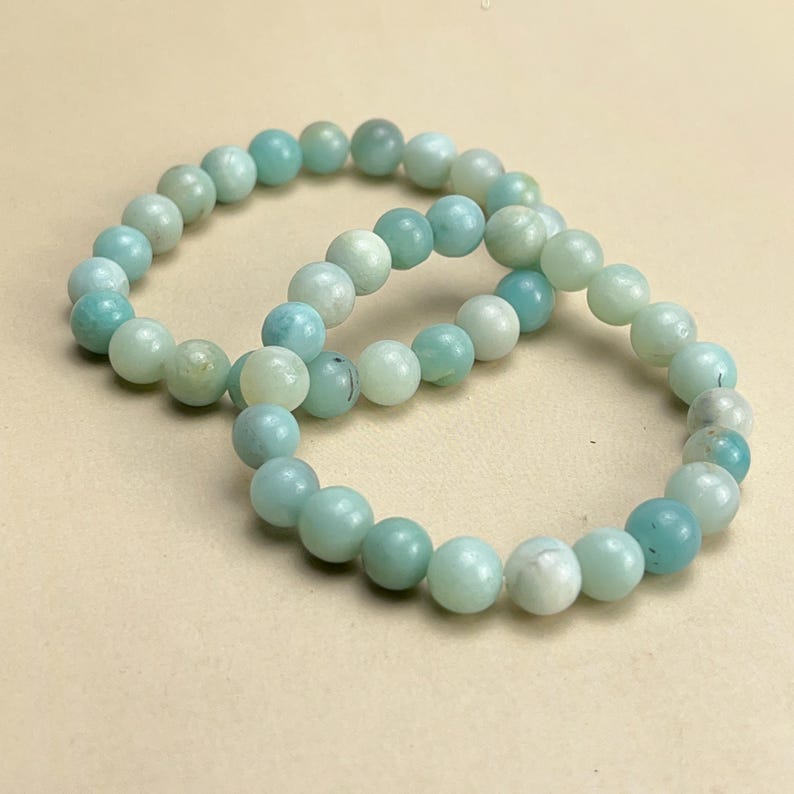 Natural Amazonite Crystal Bracelets Healing Crystal Crafts Gemstone Bracelet