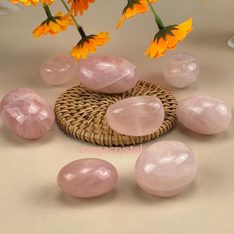 Natural Rose Quartz Tumbles Stones Crystal Tumbles Healing Crystal