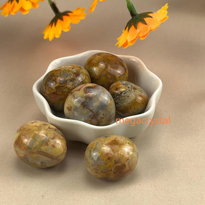 Natural Crazy Agate Tumbles Stones Crystal Tumbles Healing Crystal