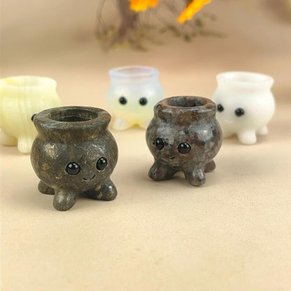 Crystal Pots Buddies Hedgehogs Healing Crystal Carving With Face