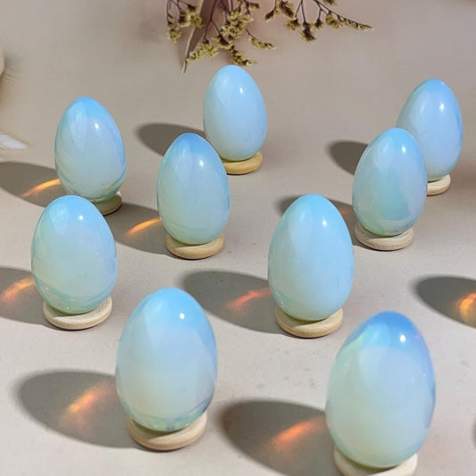 45mm Opalite Eggs Carved Healing Crystal Crafts Gemstone Carvings