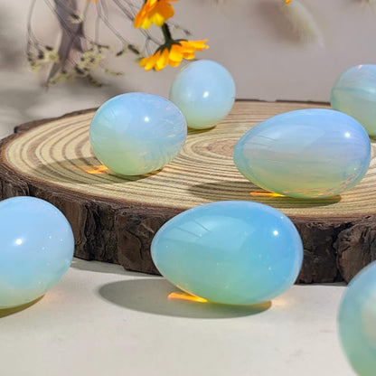 45mm Opalite Eggs Carved Healing Crystal Crafts Gemstone Carvings