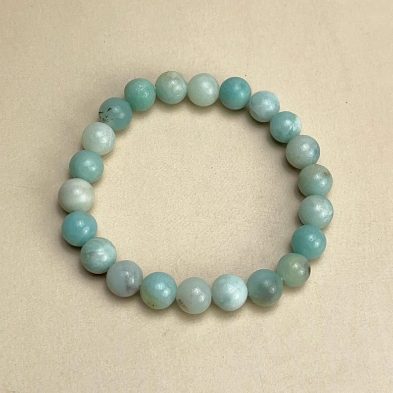 Natural Amazonite Crystal Bracelets Healing Crystal Crafts Gemstone Bracelet