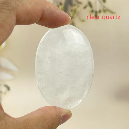 1pcs Natural Mixed Crystal Palm Stones Healing Crystal Crafts Yooperlite/Rose Quartz/Mookaite/Green Aventurine