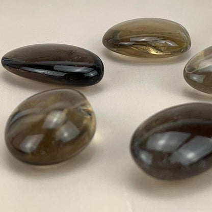 Natural Smoky Quartz Palm Stones Healing Crystal Crafts Smokey Palms Gemstones