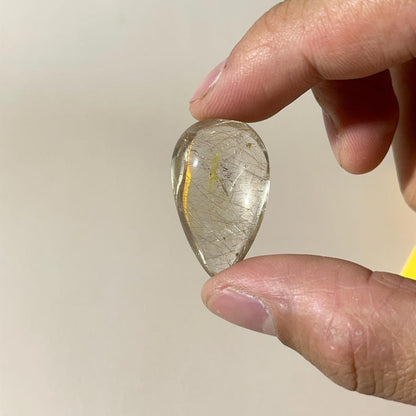 Small Crystal Golden Rutilated Quartz Tear Drops Crystal Carved Healing Crystal Crafts Gemstone Pet