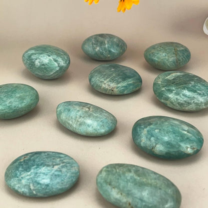 Natural Amazonite Palm Stones Healing Crystal Crafts Amazonite Palms Gemstones