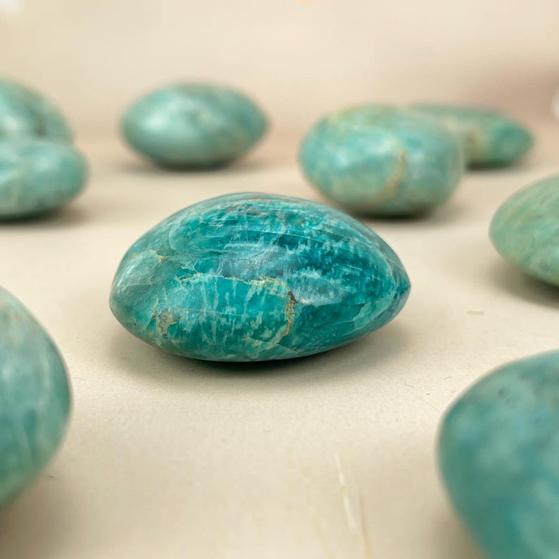 Natural Amazonite Palm Stones Healing Crystal Crafts Amazonite Palms Gemstones